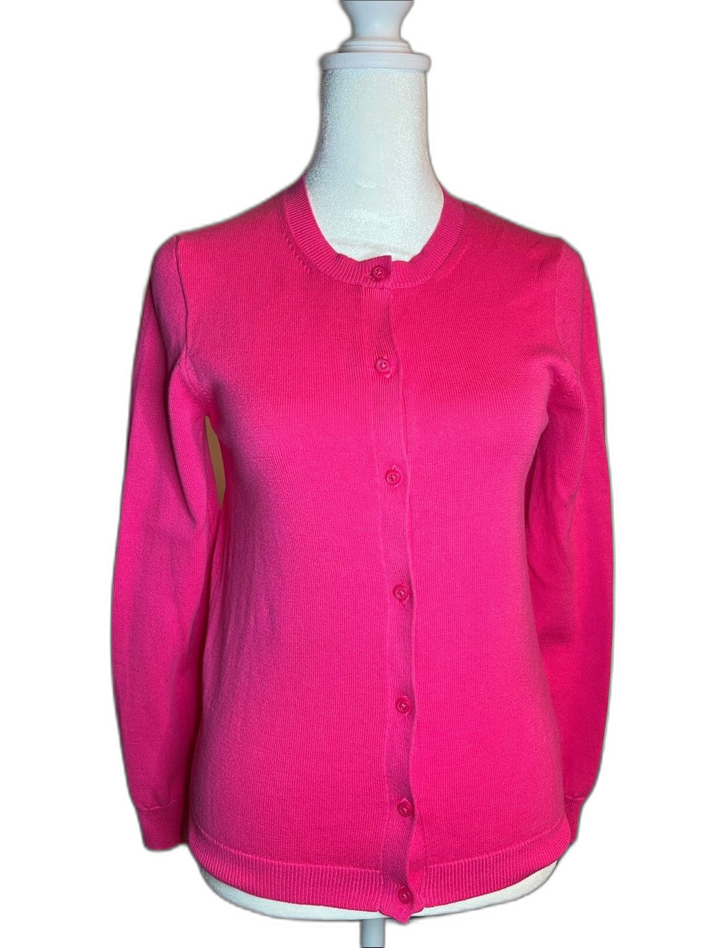 Crewcuts Sweater Hot Pink Girls Button-Up Size XL (12-14)